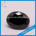 Wuzhou oval cut man-made grade aaaaa black cubic zirconia stone